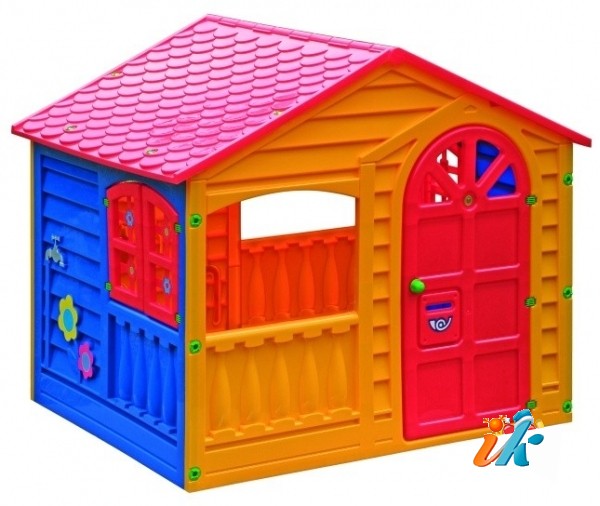 Детский игровой домик ДАЧА-115 из пластика, 130х109х115h см, фирма Marian Plast (Израиль)