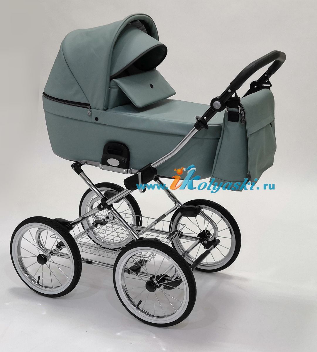 Roan Coss Classic коляска для новорожденных 3 в 1 на больших колесах новые цвета 2020 - купить в интернет-магазине Иколяски в Москве с доставкой по РФ - цвет Misty Mint