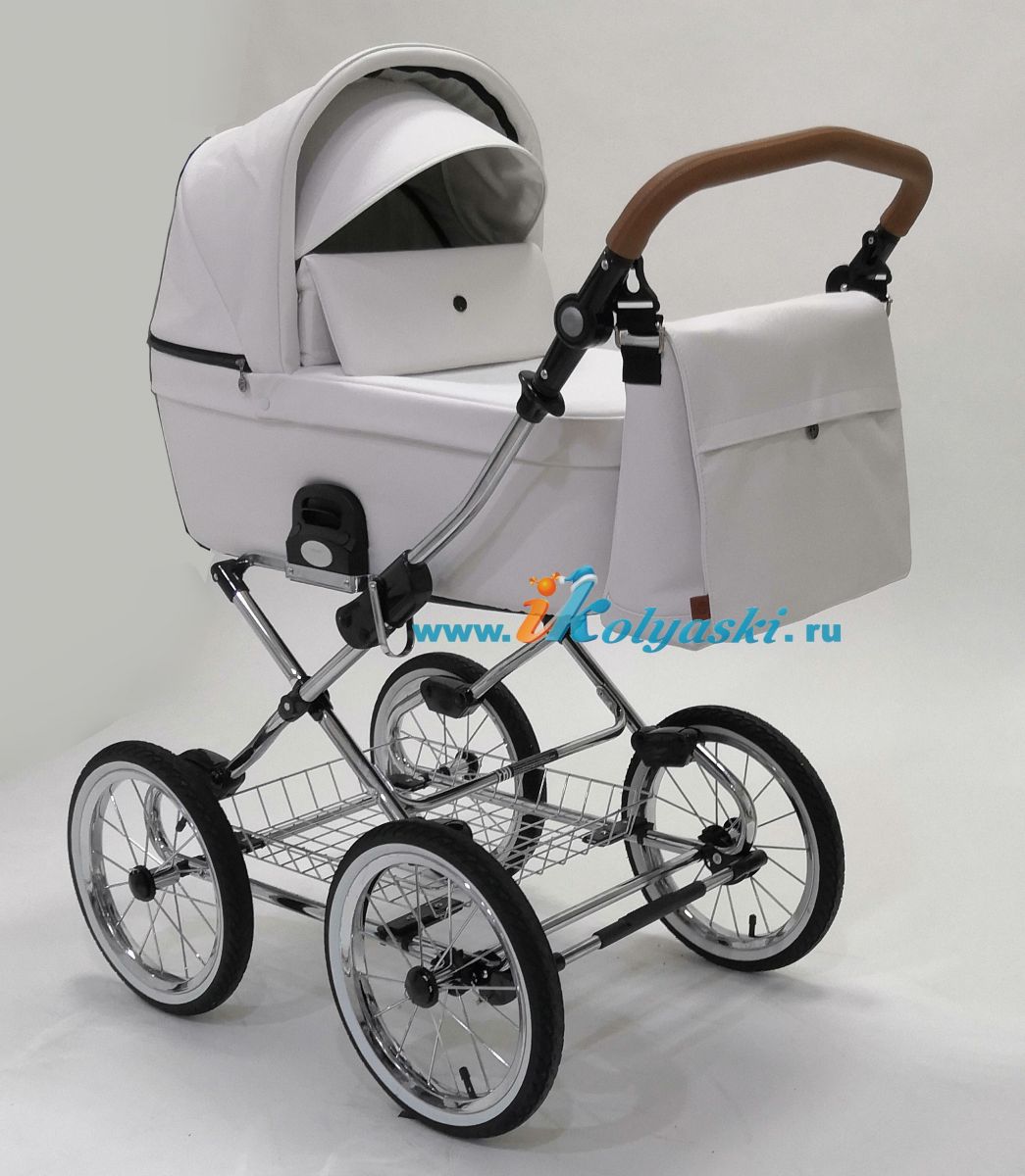 Roan Coss Classic коляска для новорожденных 3 в 1 на больших колесах новые цвета 2020 - купить в интернет-магазине Иколяски в Москве с доставкой по РФ - цвет Caramel White