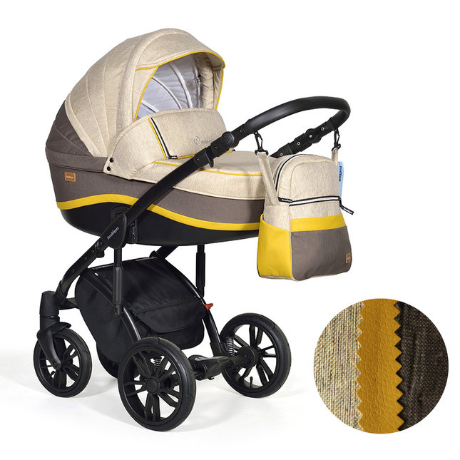 Детская коляска для новорожденных 3 в 1 Indigo CAIMAN Active F на поворотных колесах с автокреслом, цвет Cm-02