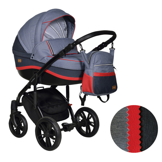 Детская коляска для новорожденных 3 в 1 Indigo CAIMAN Active F на поворотных колесах с автокреслом, цвет Cm-05