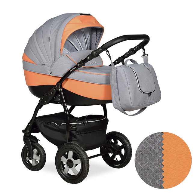 Детская коляска 3 в 1 для новорожденных Indigo Camila 18 S F на поворотных колесах, с автокреслом, цвет Cs-21