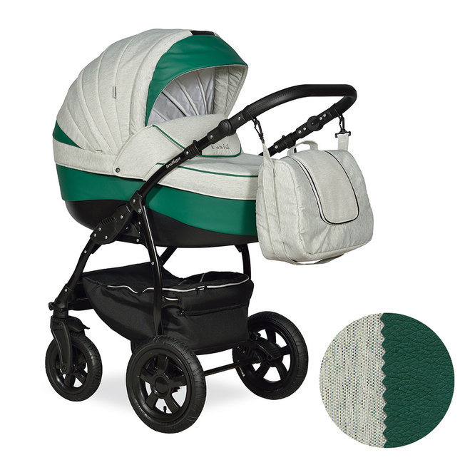 Детская коляска 3 в 1 для новорожденных Indigo Camila 18 S F на поворотных колесах, с автокреслом, цвет Cs-22