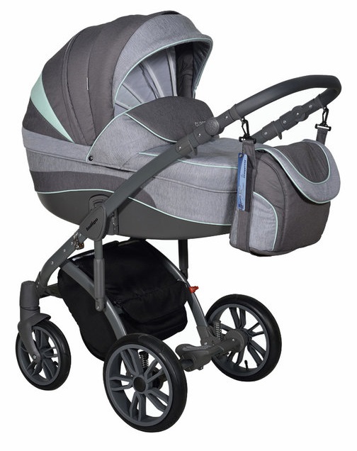 Стильная модная всесезонная коляска для новорожденных в комплектации 3в1 с автокреслом Indigo Clipper