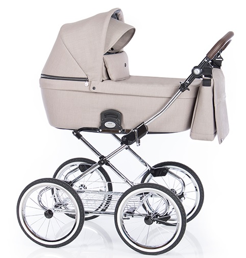 Roan Coss Classic коляска для новорожденных на больших колесах новые цвета 2020 - купить в интернет-магазине Иколяски в Москве с доставкой по РФ - цвет Beige