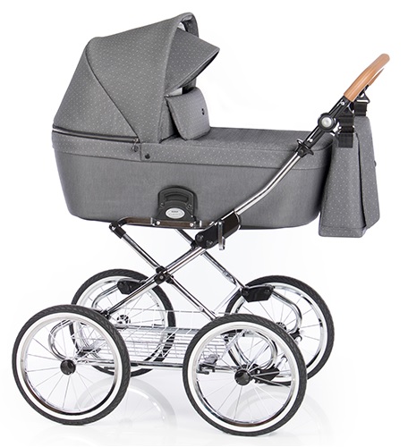 Roan Coss Classic коляска для новорожденных на больших колесах новые цвета 2020 - купить в интернет-магазине Иколяски в Москве с доставкой по РФ - цвет Black Dots