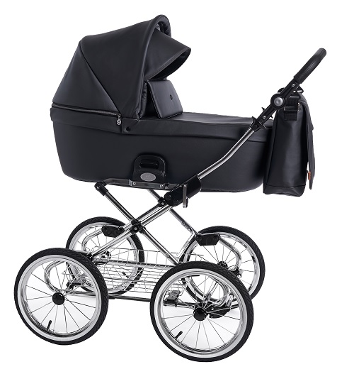 Roan Coss Classic коляска для новорожденных на больших колесах новые цвета 2020 - купить в интернет-магазине Иколяски в Москве с доставкой по РФ - цвет Black Pearl