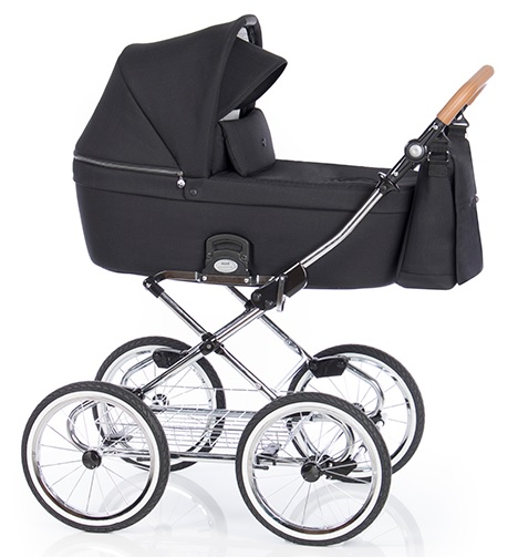 Roan Coss Classic коляска для новорожденных на больших колесах новые цвета 2020 - купить в интернет-магазине Иколяски в Москве с доставкой по РФ - цвет Black