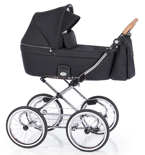 Roan Coss Classic коляска для новорожденных на больших колесах новые цвета 2020 - купить в интернет-магазине Иколяски в Москве с доставкой по РФ - цвет Black