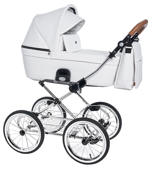 Roan Coss Classic коляска для новорожденных на больших колесах новые цвета 2020 - купить в интернет-магазине Иколяски в Москве с доставкой по РФ - цвет Caramel White