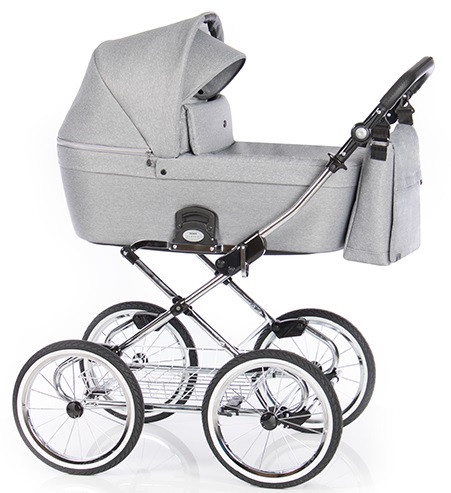 Roan Coss Classic коляска для новорожденных на больших колесах новые цвета 2020 - купить в интернет-магазине Иколяски в Москве с доставкой по РФ - цвет grey dots