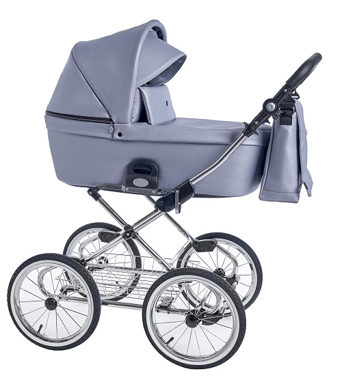 Roan Coss Classic коляска для новорожденных на больших колесах новые цвета 2020 - купить в интернет-магазине Иколяски в Москве с доставкой по РФ - цвет Grey Pearl
