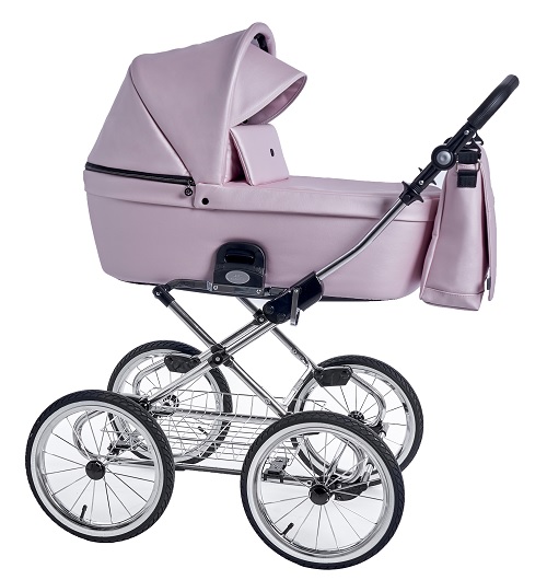Roan Coss Classic коляска для новорожденных на больших колесах новые цвета 2020 - купить в интернет-магазине Иколяски в Москве с доставкой по РФ - цвет Pink Pearl
