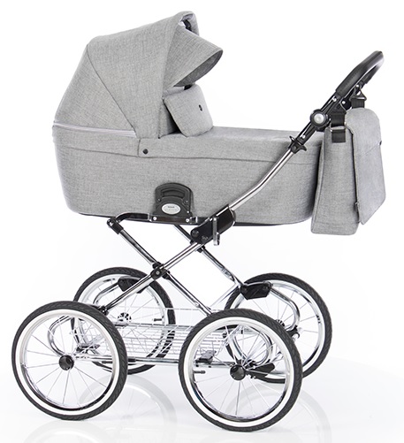 Roan Coss Classic коляска для новорожденных на больших колесах новые цвета 2020 - купить в интернет-магазине Иколяски в Москве с доставкой по РФ - цвет titanium