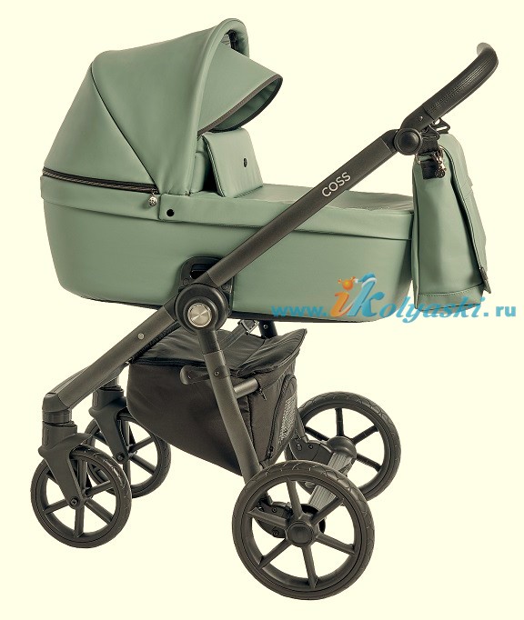 Roan Coss коляска для новорожденных 3 в 1 с компактной складной рамой новые цвета 2020 - Misty Mint  экокожа