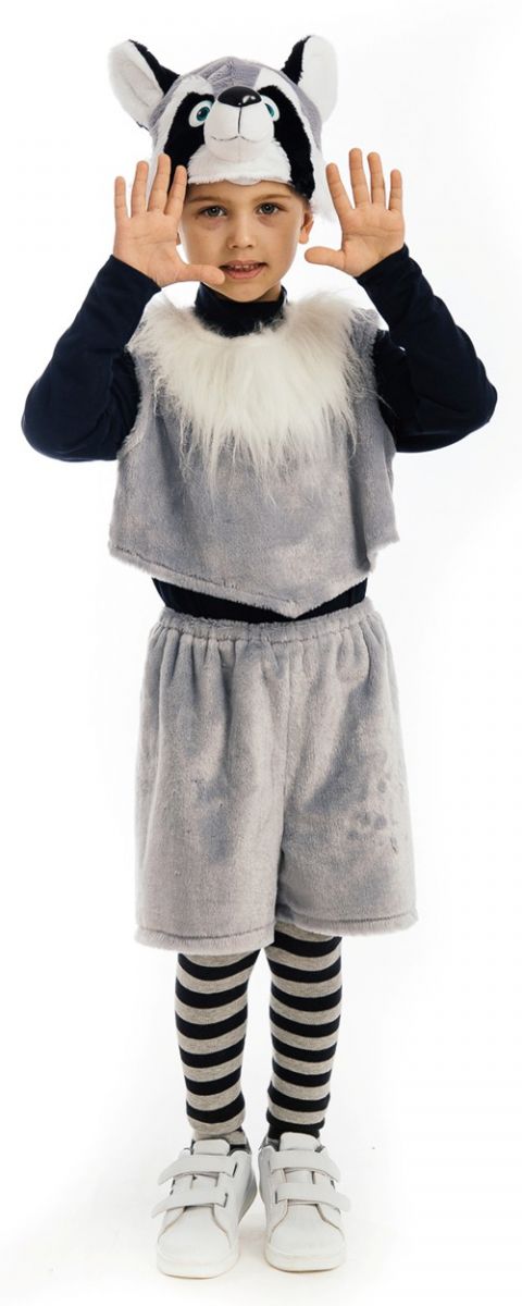 Костюм Енота детский, карнавальный костюм Крошка Енот,  размер на 4-6 лет, рост 116-128 см, Карнавалия, Остров Игрушки.