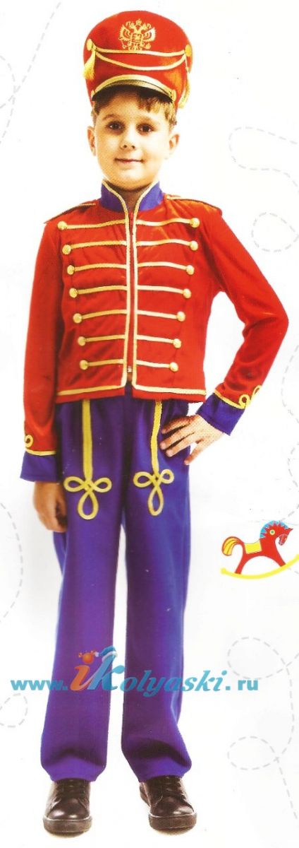 Карнавальный костюм Гусар Люкс, рост 104-116 см фото