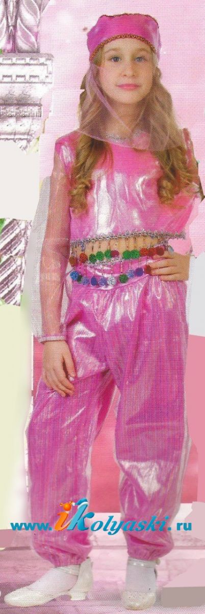 Детский карнавальный костюм Шахерезады, костюм Жасмин, Восточной красавицы, размер М, на 7-10 лет, рост 128-134 см, фирмы Карнавалия