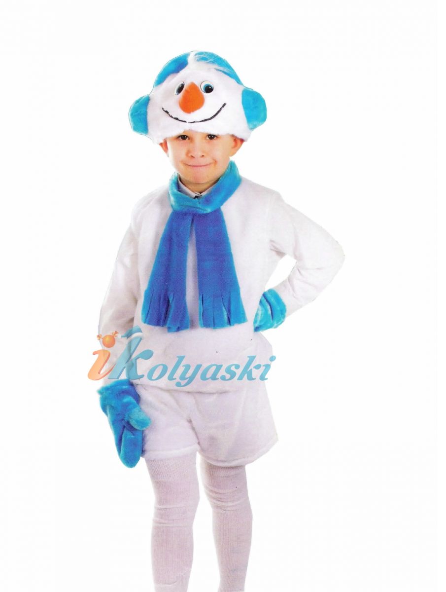 Детский карнавальный костюм из искусственного меха Снеговик фирмы  Остров Игрушки - Карнавалия