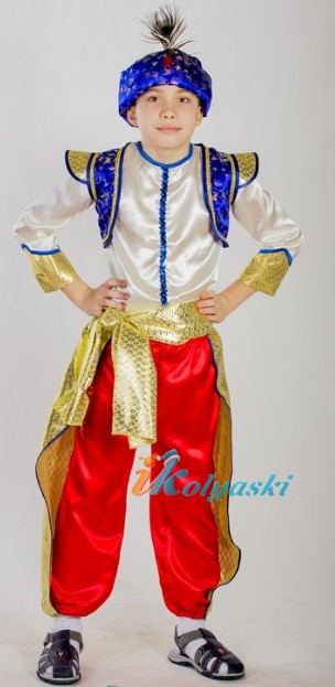 Детский карнавальный костюм Принца Персии, Восточного принца костюм Султана, фирмы Карнавалия. 3 размера: XS рост 98-104 см, S на рост 116-122 см и М рост 128-134 см