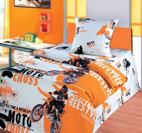 красивое постельное белье для мальчиков, комплект постельного белья Мотокросс, с мотоциклами, подходит для кроватей машин, размер спального места 190х90