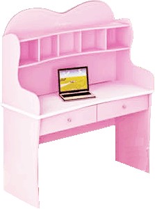 Рабочий стол для девочки, письменный стол детский, серия 