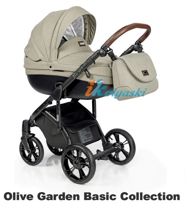 коляска для новорожденных Roan Bass Soft LE 3 в 1 Basic Collection цвет Olive Garden