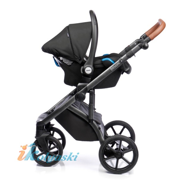 Roan Bloom 3 в 1 детская коляска для новорожденного на гелиевых бескамерных поворотных колесах с прогулочным блоком и автокреслом
