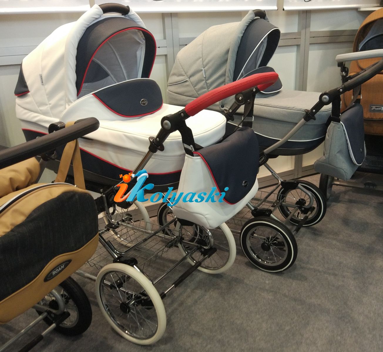 Roan Emma Chrome 3 в 1 коляска для новорожденных, Роан Эмма Хром 12 дюймовые дутые или литые колеса, цвет Е-53