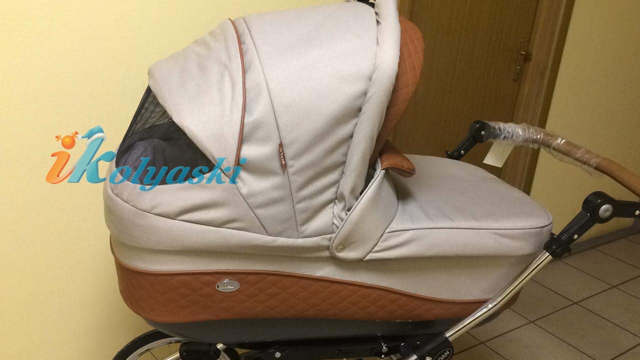 Колпак в коляске для новорожденных Роан Эмма летом раскрывается для сезонной вентиляции, есть окно с москитной сеткой
