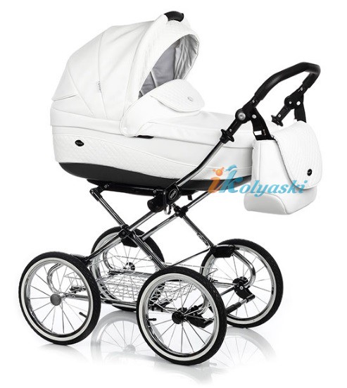 Детская коляска для новорожденных Roan Emma Chrome 3 в 1, Роан Эмма Хром на 14 дюймовых надувных колесах, цвет E17