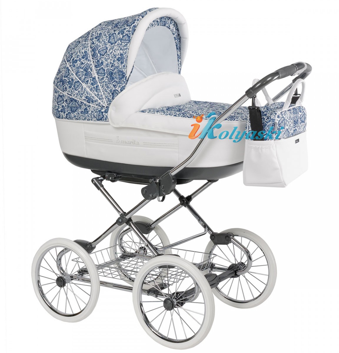 Детская коляска для новорожденных на больших колесах 2 в 1 Roan Marita Prestige Elegance