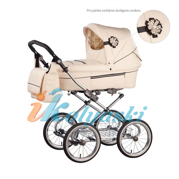 Цвет слоновой кости - R2 . Детская коляска люлька, коляска для новорожденных, коляска зима-лето, коляска 2 в 1, Raon Rialto Luxe