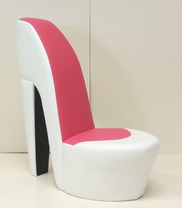 Кресло туфелька, цвет Белый с розовым, кресла туфли, кресло туфля, кресла туфли купить, мягкая мебель, оригинальная мебель, детская мебель, детское кресло