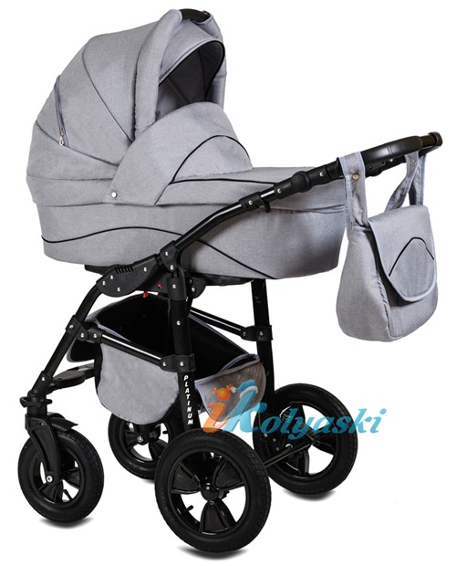 Детская коляска для новорожденных 2 в 1 на поворотных колесах, модульная коляска с прогулочным блоком Smile Line Platinum - Смаил Лайн Платинум