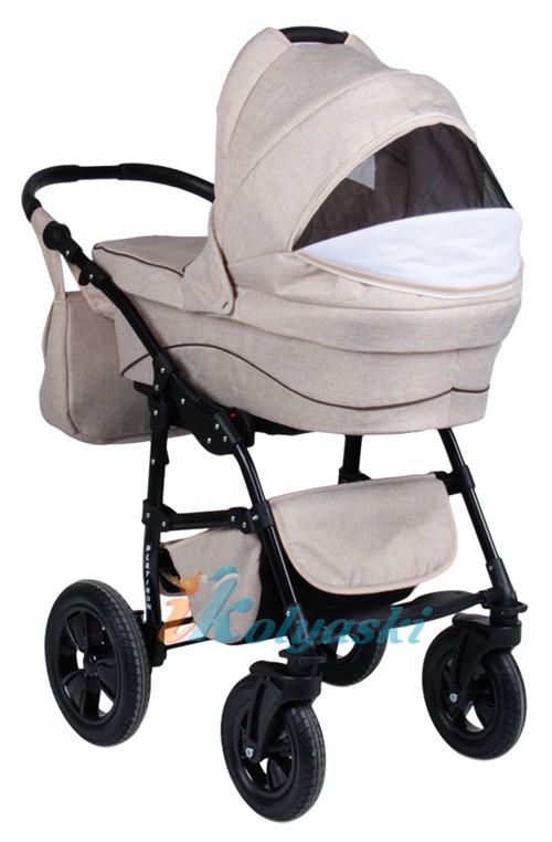 Детская коляска для новорожденных 2 в 1 на поворотных колесах, модульная коляска с прогулочным блоком Smile Line Platinum - Смаил Лайн Платинум