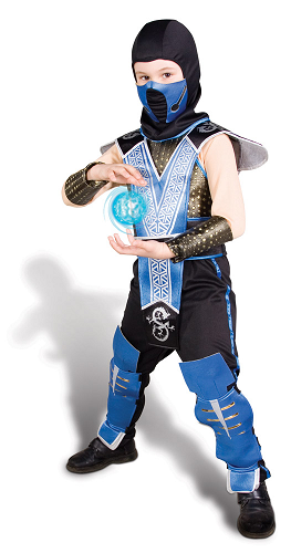 Костюм Саб Зиро, костюм Ниндзя Саб-Зиро. Детский карнавальный костюм Ледяного Ниндзя, персонаж игры и фильма 